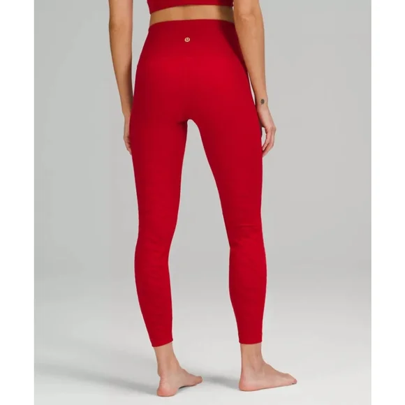 Lululemon Red Tiger Lunar New Year limited edition Wunder Under high waist 25" - Picture 1 of 6